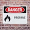 Signmission Propane Danger Sign, Plastic, 10in W x 7in L, 2PK OS-2PACK-DS-P-710-L-2040 - alternate 3